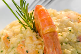 Risoto de Camarão com Gengibre